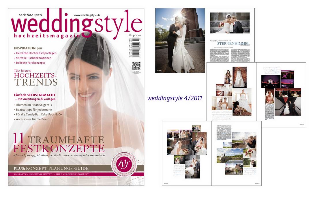 Hochzeit im Planetarium, Publikation im Hochzeitsmagazin "Weddingstyle"