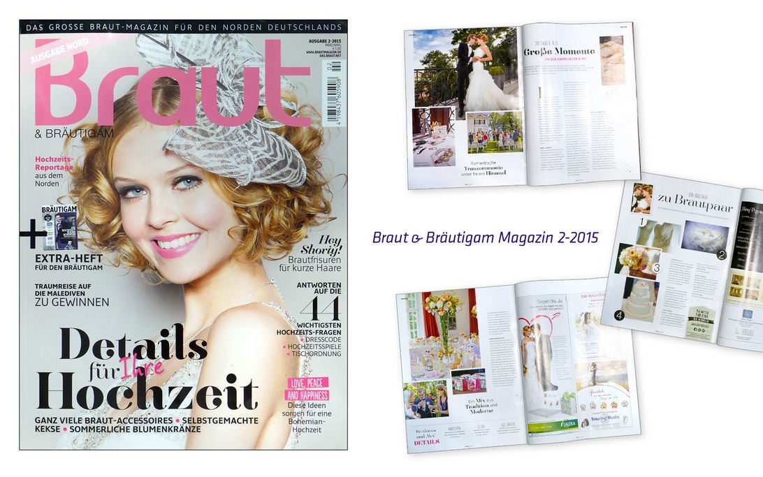 Hochzeitsfotograf Hamburg, Publikation im Braut Magazin