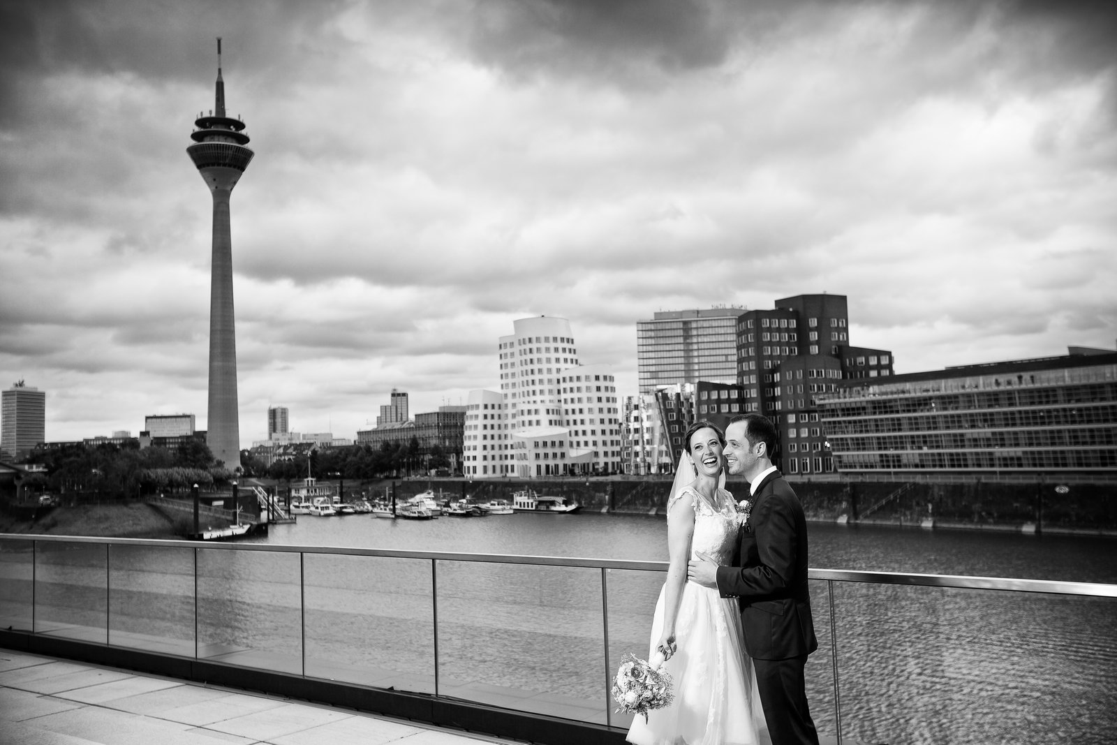 Schwarzweisse Hochzeitsfotos in Düsseldorf