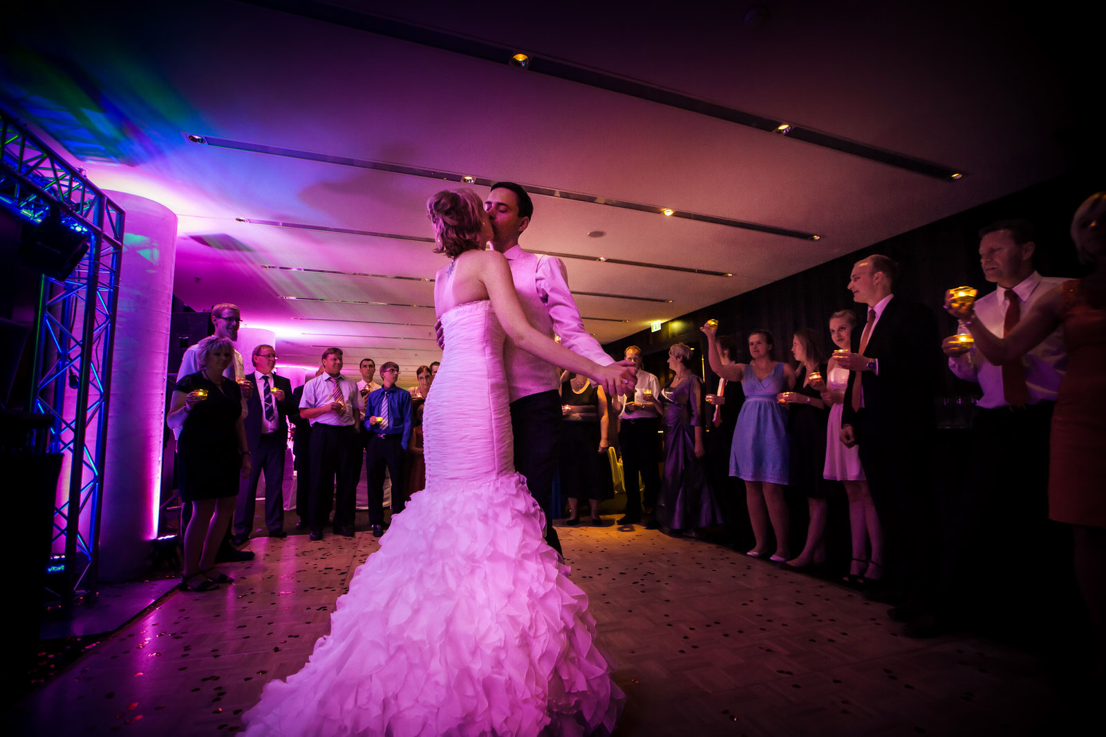 Hochzeitstanz am Abend