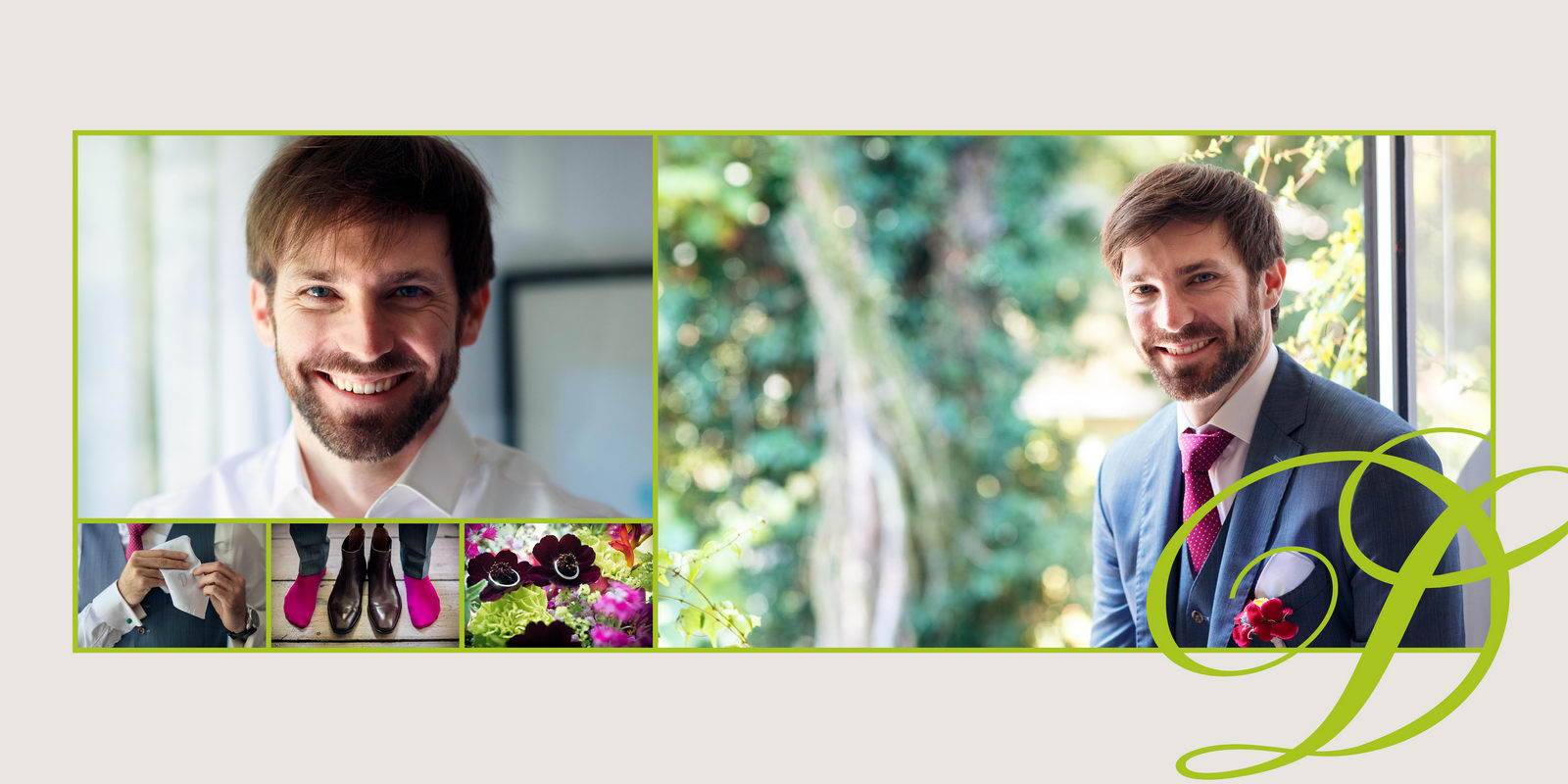 Bräutigam bei den Vorbereitungen