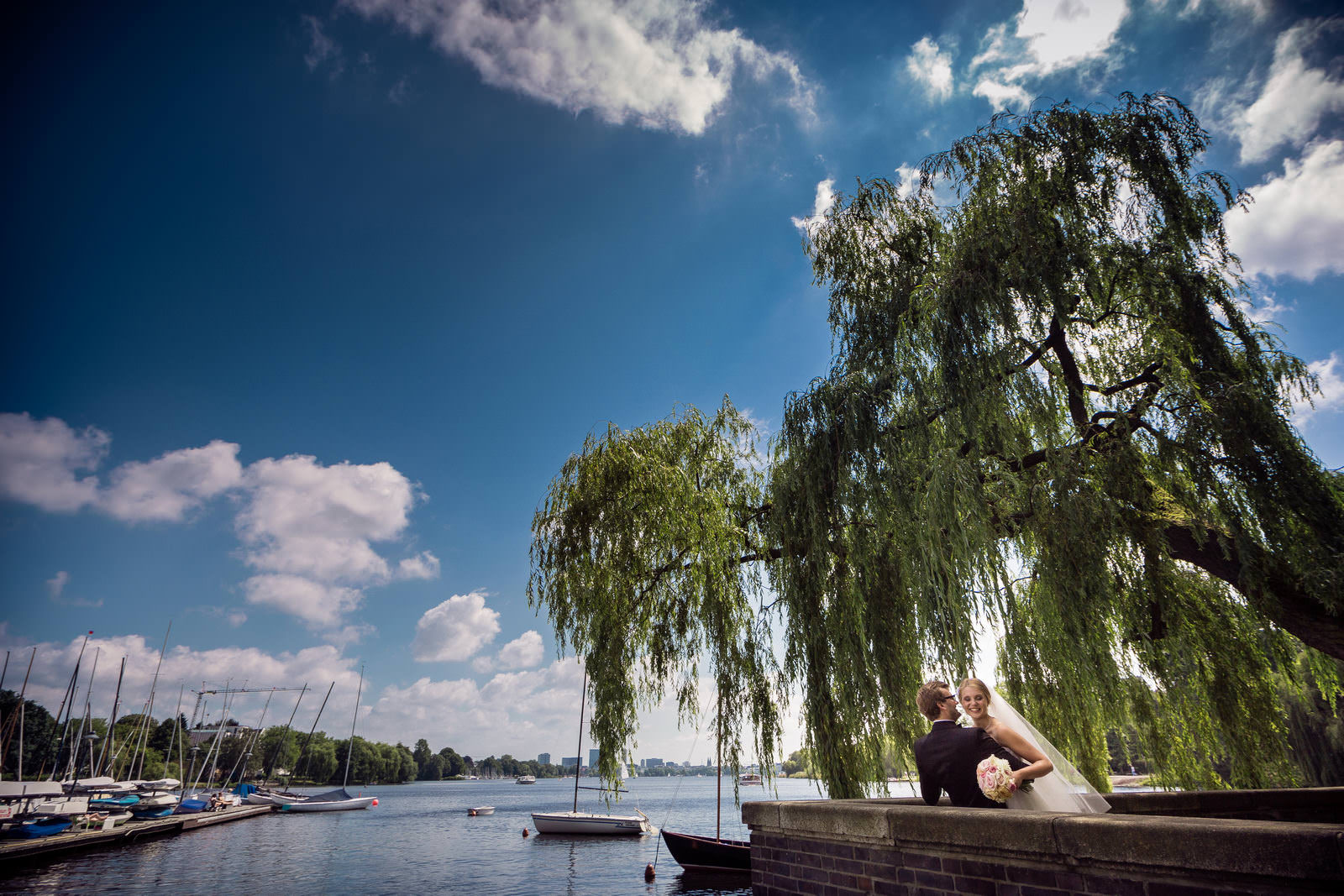 Hochzeitsreportage Villa im Heins Park