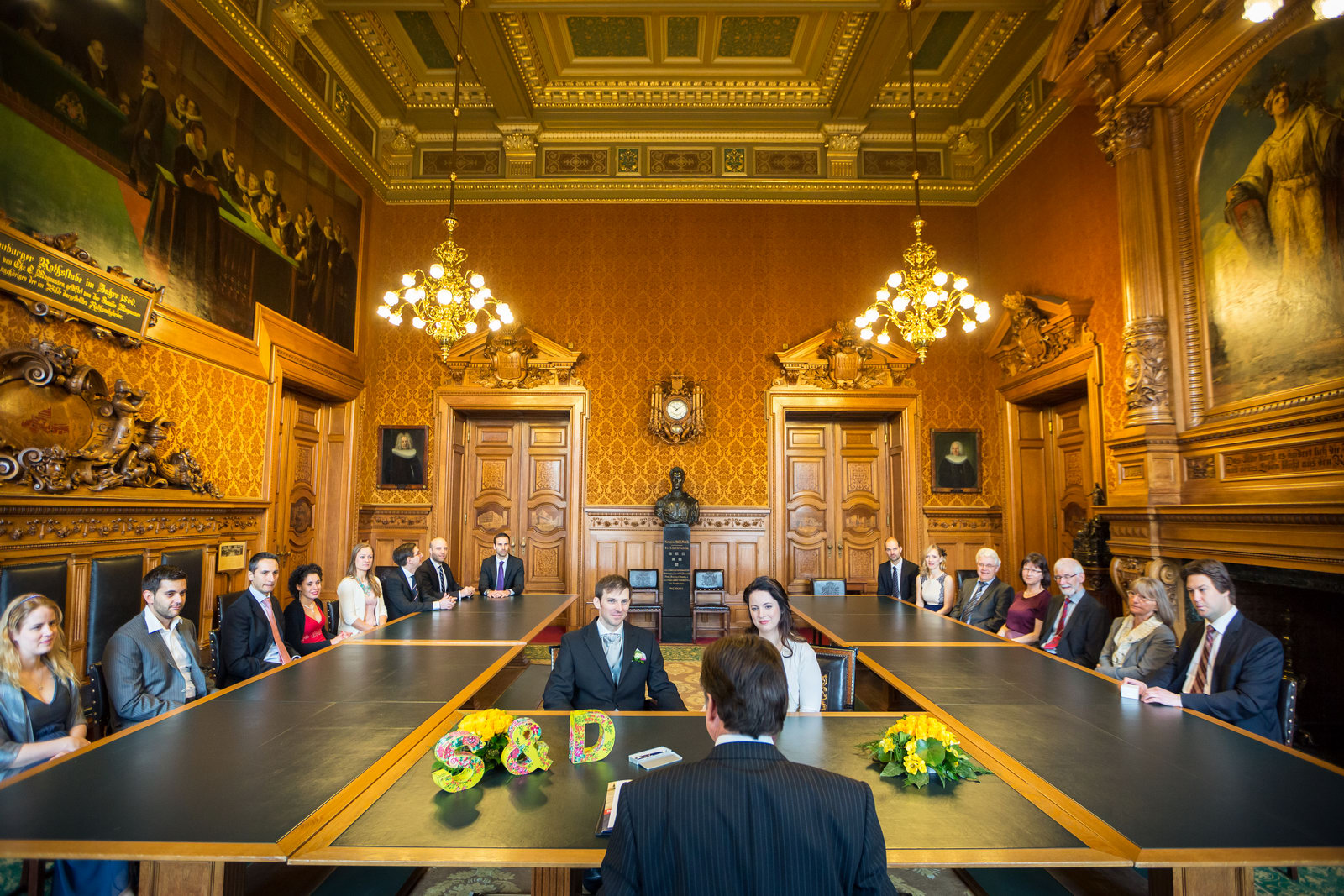 Hochzeitsfotos im Rathaus Hamburg, standesamtliche Trauung